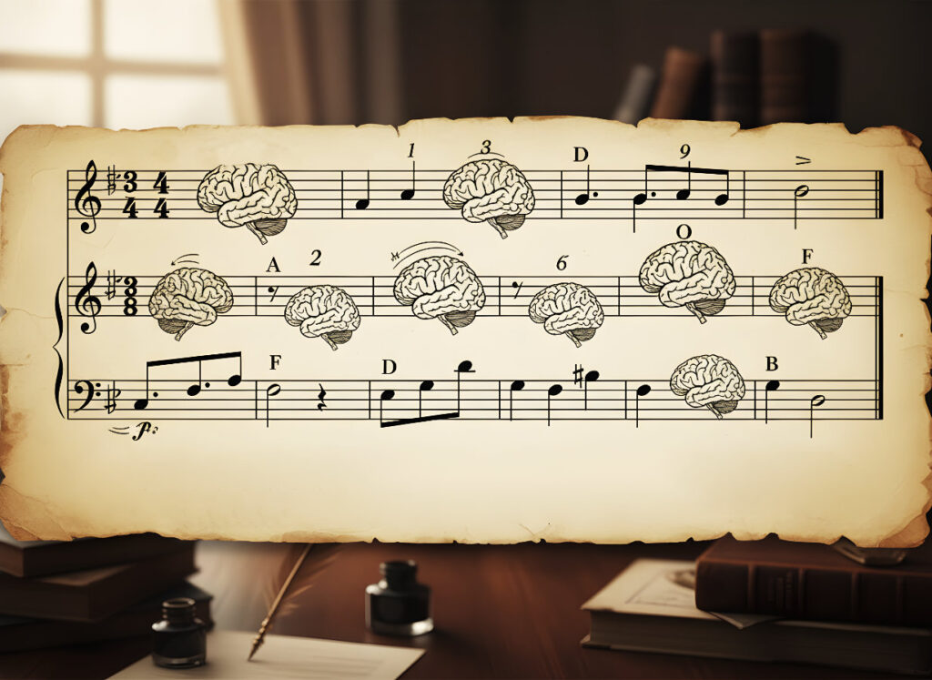 Nuestro Cerebro y la Música partitura cerebros